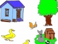 Игра Dog and farmhouse coloring