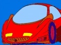 Игра Red speedy car coloring