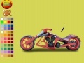 Игра Burgundy motorbike coloring