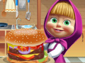 Игра Masha & the bear Cooking Big Burger 