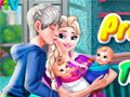 Игра Pregnant Elsa Twins Birth
