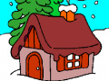 Игра House in Winter Forest Coloring