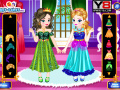 Игра Baby Elsa With Anna Dress Up