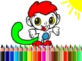 Игра Back To School: Monkey Coloring