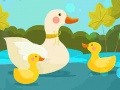 Игра Mother Duck and Ducklings Jigsaw