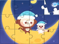 Игра Jigsaw Puzzle: Monkey With Moon
