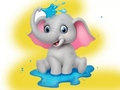 Игра Coloring Book: Elephant Spraying Water