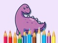 Игра Coloring Book: Dinosaur With Flowers