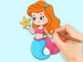 Игра Coloring Book: Beautiful Mermaid Princess