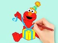 Игра Coloring Book: Elmo Gift