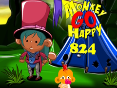 Игра Monkey Go Happy Stage 824