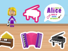 Ігра World of Alice Shapes of Musical Instruments