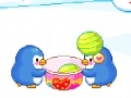 Игра Penguins and ice cream balls