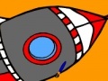 Игра Flying Space rocket coloring