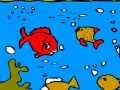 Игра Big aquarium and colorful fishes coloring