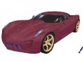 Ігра White corvette car coloring