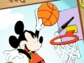 Игра Mickey Basketball Online Coloring Page