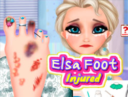 Игра Ельза: Лечить ногу онлайн.
