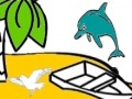 Игра Tropical island coloring