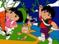 Игра Dora & Diego. Online coloring page