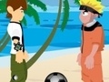 Игра Naruto and Ben 10 play volleyball