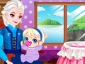 Игра Grandma Elsa сares baby