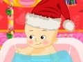 Игра Elsa Bathing Baby Santa