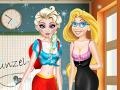 Игра Elsa and Rapunzel: Highschool Outfit