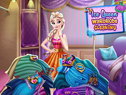 Игра Ледяная королева: Уборка гардероба онлайн.