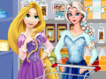 Игра Elsa and rapunzel food shopping
