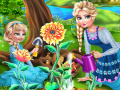Игра Elsa Mommy Gardening