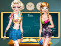 Ігра Elsa And Anna Highschool Fashion