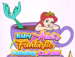 Игра Класс фантастической живописи малышки Ариэль онлайн