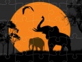 Игра Elephant Silhouette Jigsaw
