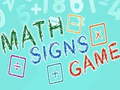 Игра Math Signs Game