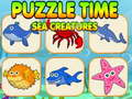 Игра Puzzle Time Sea Creatures