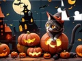 Игра Jigsaw Puzzle: Halloween Cat