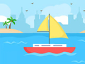 Игра Coloring Book: Boat On Sea