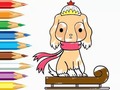 Игра Coloring Book: Dog-Riding-Sled