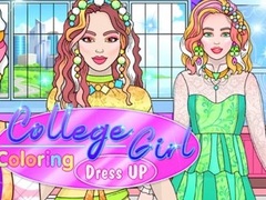 Игра College Girl Coloring Dress Up