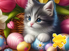 Игра Jigsaw Puzzle: Easter Cat