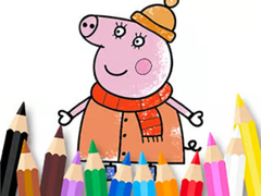 Игра Coloring Book: Mommy Pig Winter
