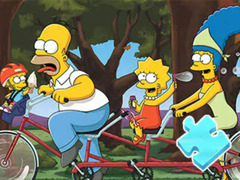 Игра Jigsaw Puzzle: Simpson Family Riding