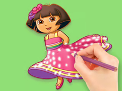 Игра Coloring Book: Dora Prepare Party