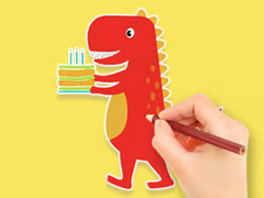 Игра Coloring Book: Dinosaur Birthday