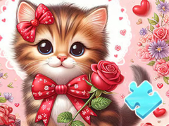 Игра Jigsaw Puzzle: Bowknot Cat