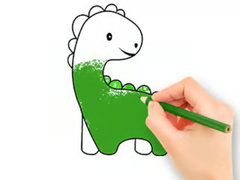Игра Coloring Book: Lovely Baby Dinosaur