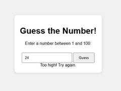 Игра Number Guessing Game