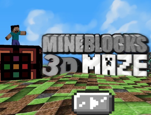 Игра Майн Блоки 3D Лабиринт онлайн.
