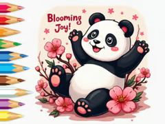 Игра Coloring Book: Little Panda Cherry Blossoms